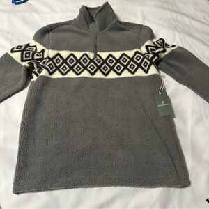 Gray Patterned Men's Pullover Shirt